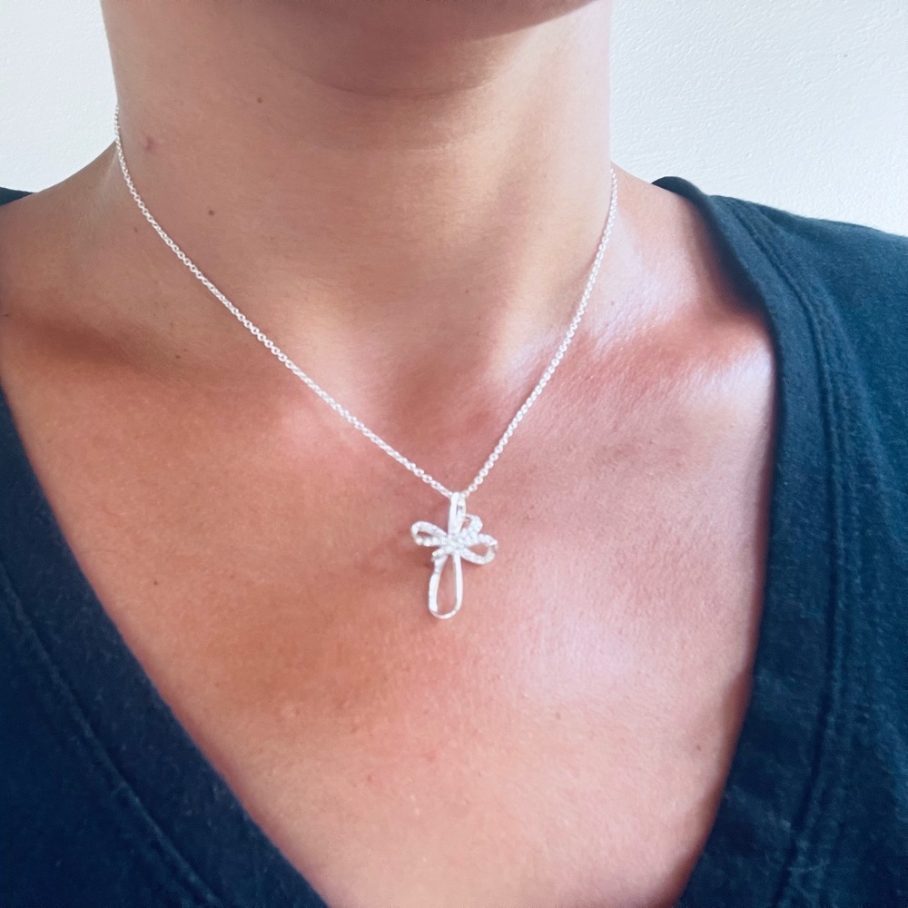 Silver plated Cross Pendant Necklace